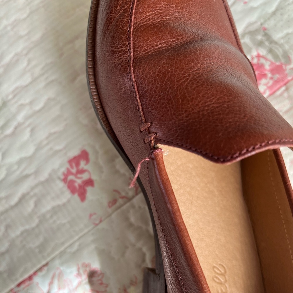 Madewell Women's Leather Loafers in Cognac Brown - Picture 10 of 10
